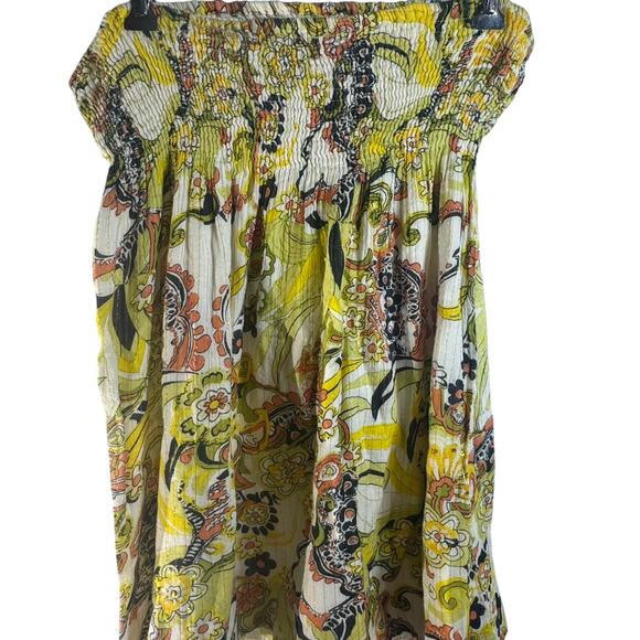 90s vintage cotton dress paisley woven boho Festival Retro Floral - Picture 3 of 7